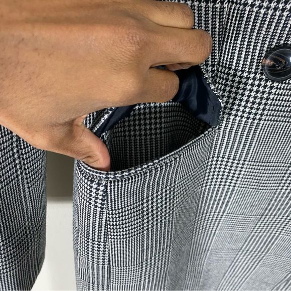 TOPSHOP Double Breasted Houndstooth Coat - US 2 - Picture 12 of 16